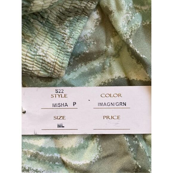 INDAH NWT Misha Bandeau Maxi Dress In Imagine Green Witchy Earth Goddess M/L - Picture 11 of 15